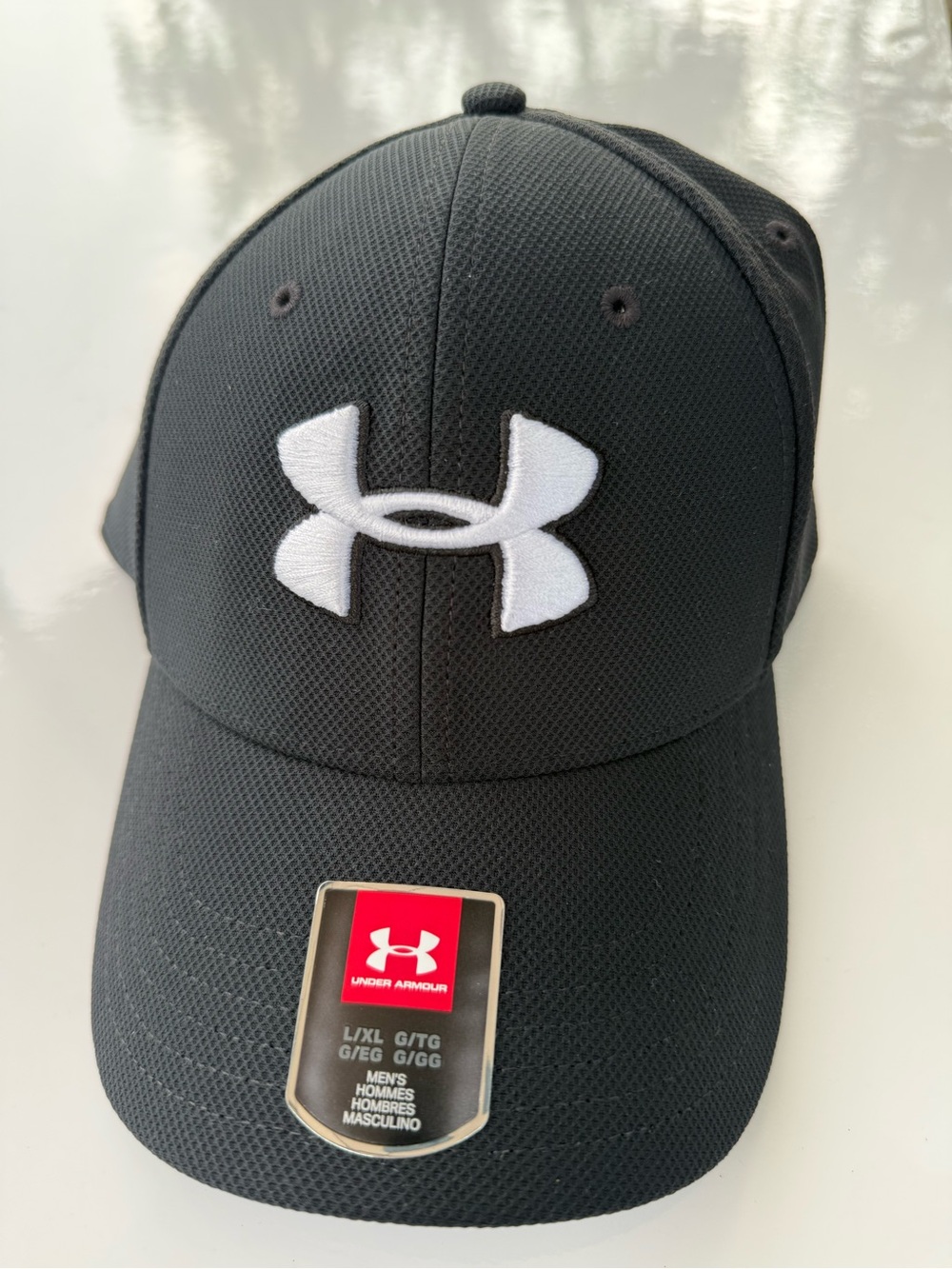 Under Armour Black HeatGear Cool-Feel Performance Hat with White Logo